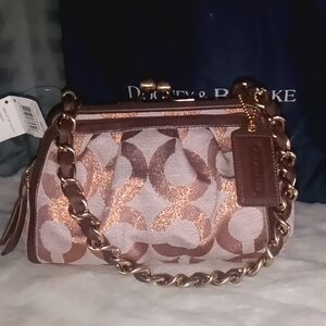 Coach Parker Kisslock Art Clutch